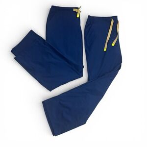 Lot 2 Medelita Women's Argon Navy Scrub Pants 2XL Athleisure RN Performance EUC